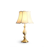 Ceramic Table Lamp  Scalloped Shade with Brass Base - Product detail 18