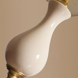 Ceramic Table Lamp  Scalloped Shade with Brass Base - Product detail 12