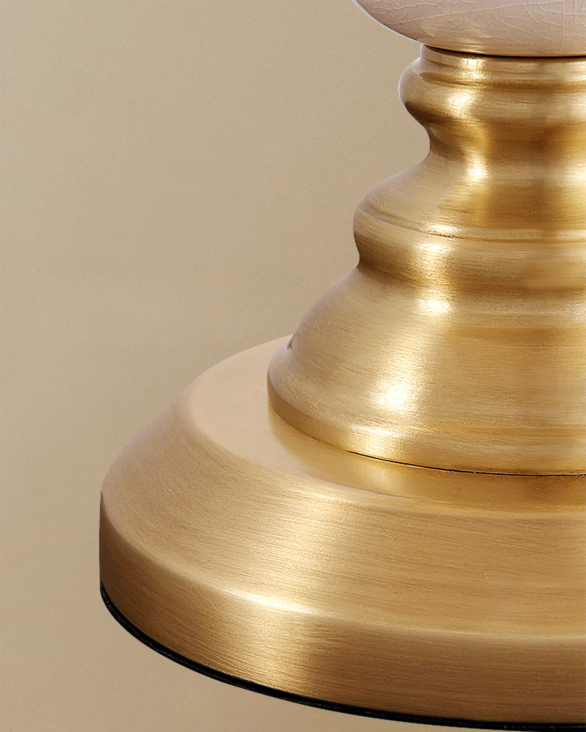 Ceramic Table Lamp  Scalloped Shade with Brass Base - Product detail 13