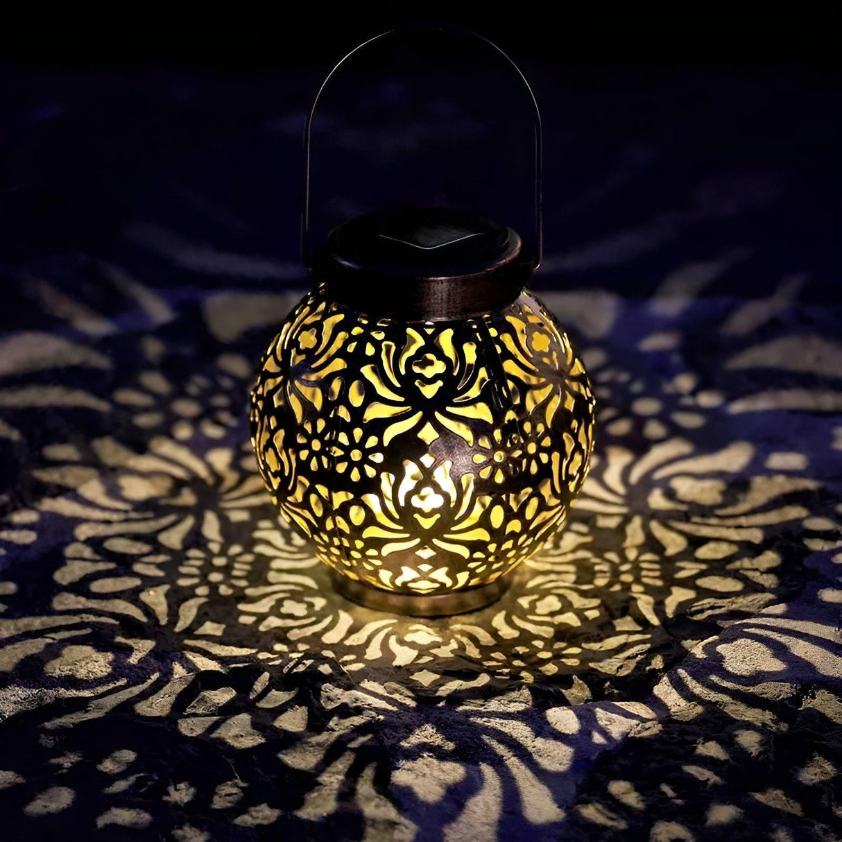 Solar Garden Lantern  Moroccan Pattern LED Light - Product detail 5