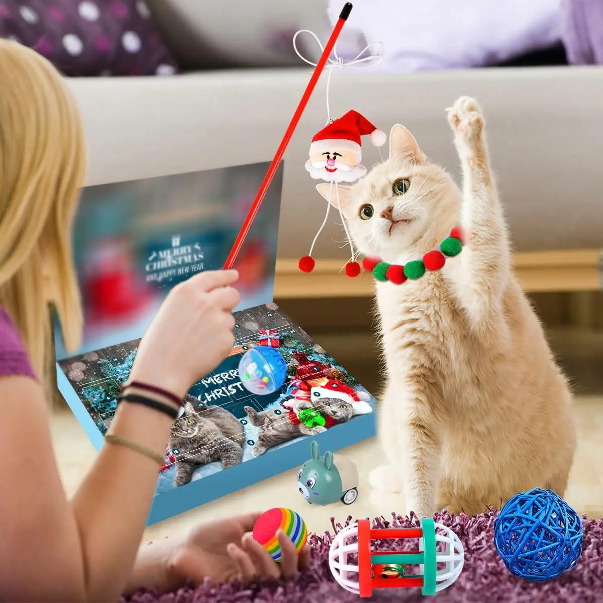 Cat Advent Calendar  24 Interactive Holiday Toys - Product detail 4