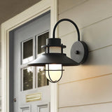 Industrial Outdoor Wall Light  Black Metal Cage Lantern - Product detail 5