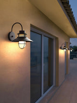 Industrial Outdoor Wall Light  Black Metal Cage Lantern - Product detail 7