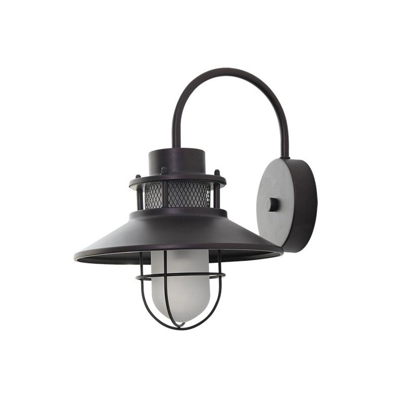 Industrial Outdoor Wall Light  Black Metal Cage Design - Product detail 10