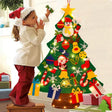 Interactive Felt Christmas Tree  Wall Mount with LED Lights - Product showcase