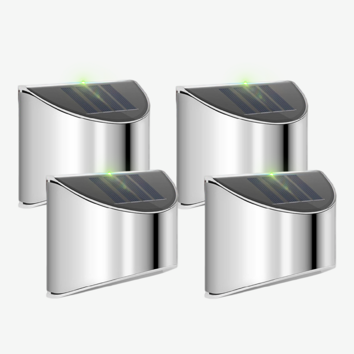 Solar LED Wall Lights  Stainless Steel Outdoor Sconces - Product showcase