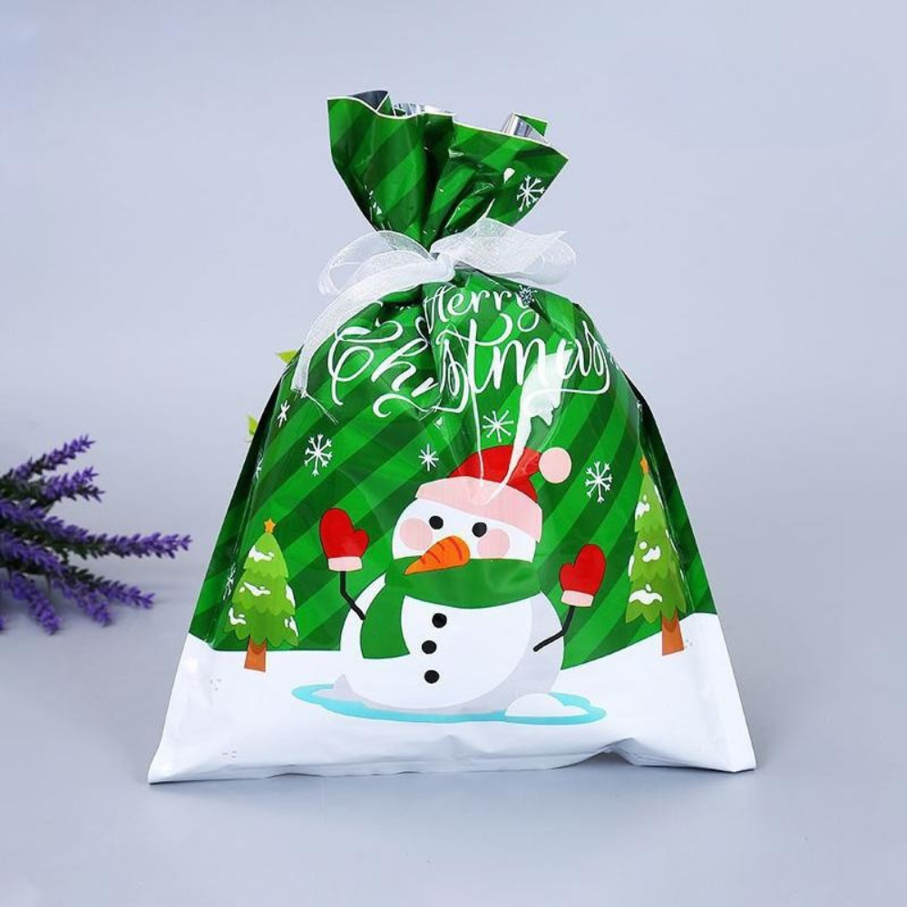 Christmas Gift Bags  Reusable Foil Holiday Wrapping Set - Product showcase