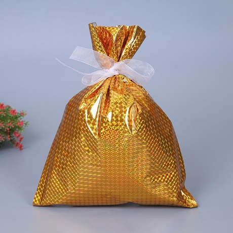 Christmas Gift Bags  Reusable Foil Holiday Wrapping Set - Product detail 6