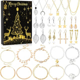 Christmas Jewelry Advent Calendar  24 Gold Pink Accessories - Product example