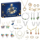 Christmas Jewelry Advent Calendar  24 Gold Pink Accessories - Product detail 4