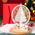 Christmas Pop-Up Card  3D Tree Display with Golden Details - Product showcase