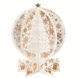 Christmas Pop-Up Card  3D Tree Display with Golden Details - Product example