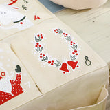 Christmas Advent Calendar  24 Canvas Pockets Hanging Wall Decoration - Product detail 7