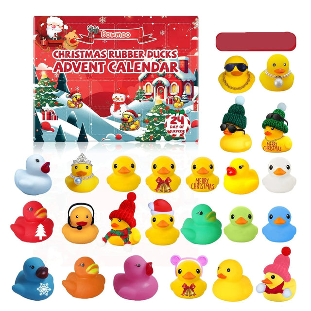 Christmas Rubber Duck Advent Calendar  24 Holiday Themed Ducks - Product showcase