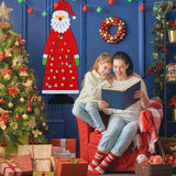 Santa Claus Advent Calendar  24 Felt Pockets Christmas Countdown - Product detail 5