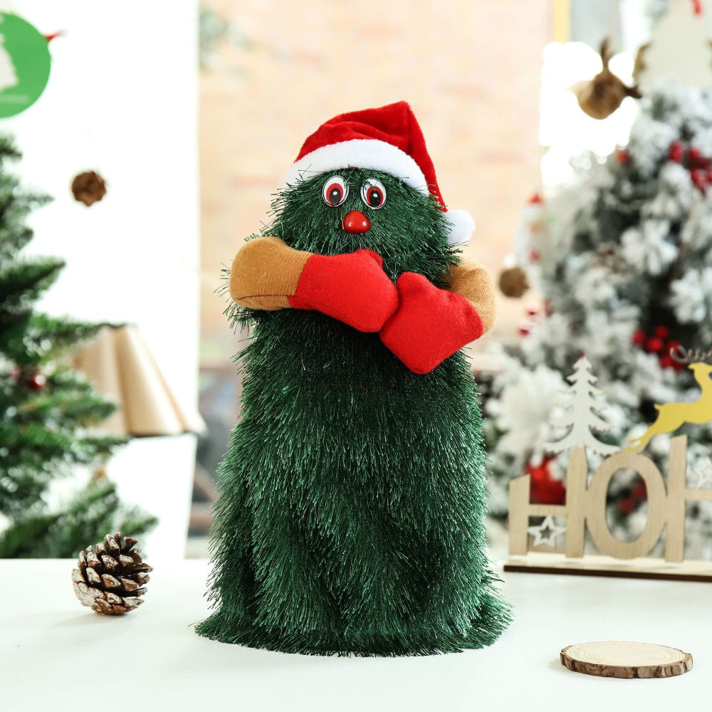 Animated Musical Christmas Tree  Dancing Plush Holiday Decoration - Product showcase