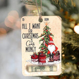 Christmas Money Holder Cards  Wooden Holiday Gift Tags - Product detail 5