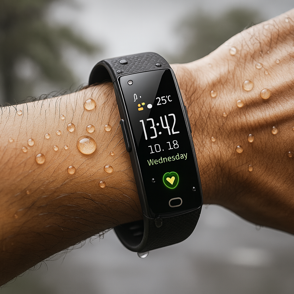 Fitness Tracker Smartwatch  Waterproof Health Monitor with TPU Strap - Detailed view
