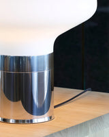 Modern Glass Table Lamp  Frosted Shade With Chrome Base - Product detail 15