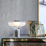 Modern Glass Table Lamp  Frosted Shade With Chrome Base - Product detail 6