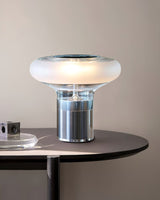 Modern Glass Table Lamp  Frosted Shade With Chrome Base - Product detail 8