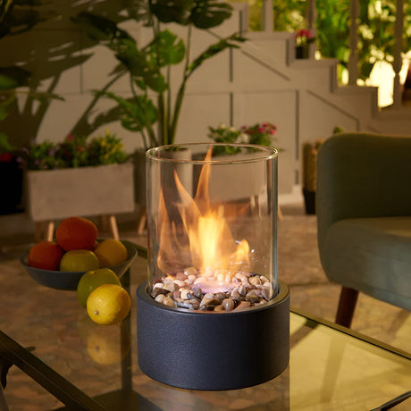 Tabletop Fireplace  Contemporary Glass Cylinder Design - Product detail 8