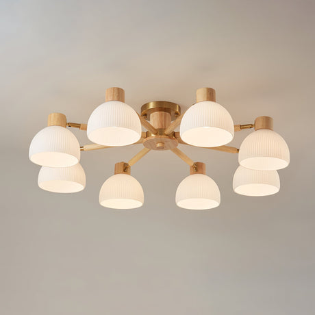 Modern Ceiling Light  Natural Wood  Glass Chandelier - Product detail 42