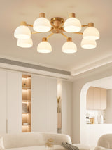 Modern Ceiling Light  Natural Wood  Glass Chandelier - Product detail 9