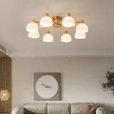 Modern Ceiling Light  Natural Wood  Glass Chandelier - Product detail 4