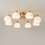 Modern Ceiling Light  Natural Wood  Glass Chandelier - Product detail 10