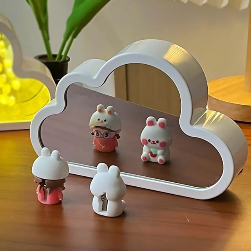 LED Floral Infinity Mirror Table Lamp  Cloud Shape Tulip Design - Product detail 4