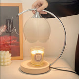 Floral Table Lamp  Pink Petal Shade With Candle Warmer - Product detail 18