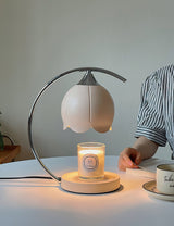 Floral Table Lamp  Pink Petal Shade With Candle Warmer - Product detail 7