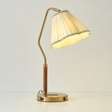 Vintage Table Lamp  Brass Base with Pleated Shade - Product detail 25