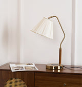 Vintage Table Lamp  Brass Base with Pleated Shade - Product detail 12