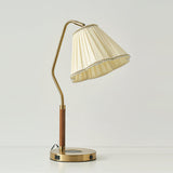 Vintage Table Lamp  Brass Base with Pleated Shade - Product detail 18