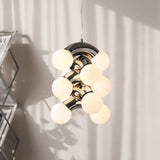 Modern Pendant Light  Bauhaus Glass Globe Cluster - Detailed view