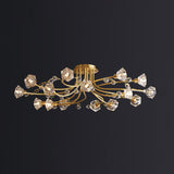 Crystal Ceiling Light  Brass Floral Branch Design - Product detail 21