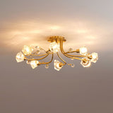 Crystal Ceiling Light  Brass Floral Branch Design - Product detail 9