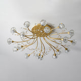 Crystal Ceiling Light  Brass Floral Branch Design - Product detail 11