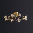 Crystal Ceiling Light  Brass Floral Branch Design - Product detail 19