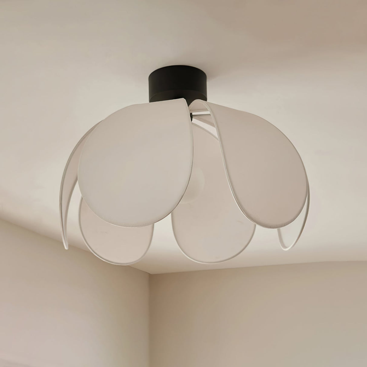 Modern Floral Ceiling Light  White Petal Design - Product example