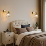 Vintage Wall Sconce  Amber Glass Flower Shade - Product detail 4