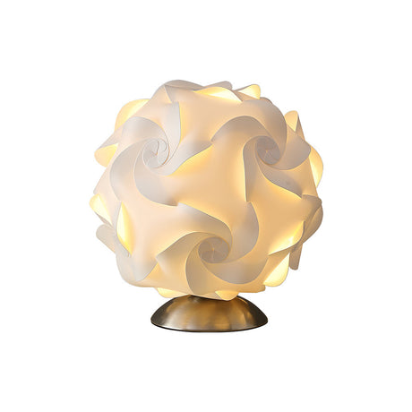 Floral Table Lamp  Sculptural Spiral Shade Design - Product detail 18