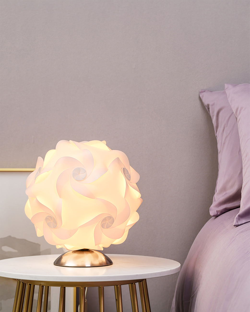Floral Table Lamp  Sculptural Spiral Shade Design - Product detail 16