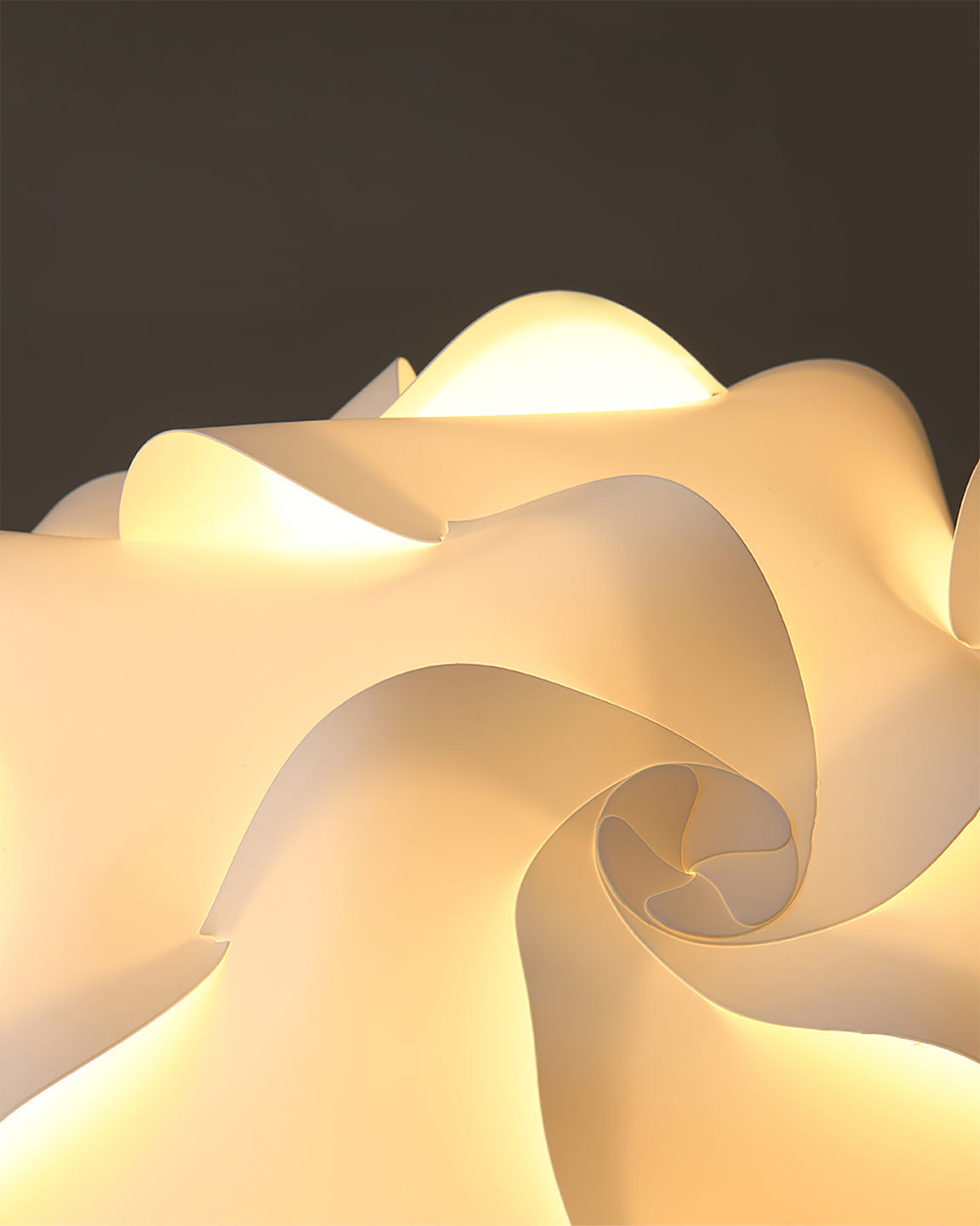 Floral Table Lamp  Sculptural Spiral Shade Design - Product detail 8