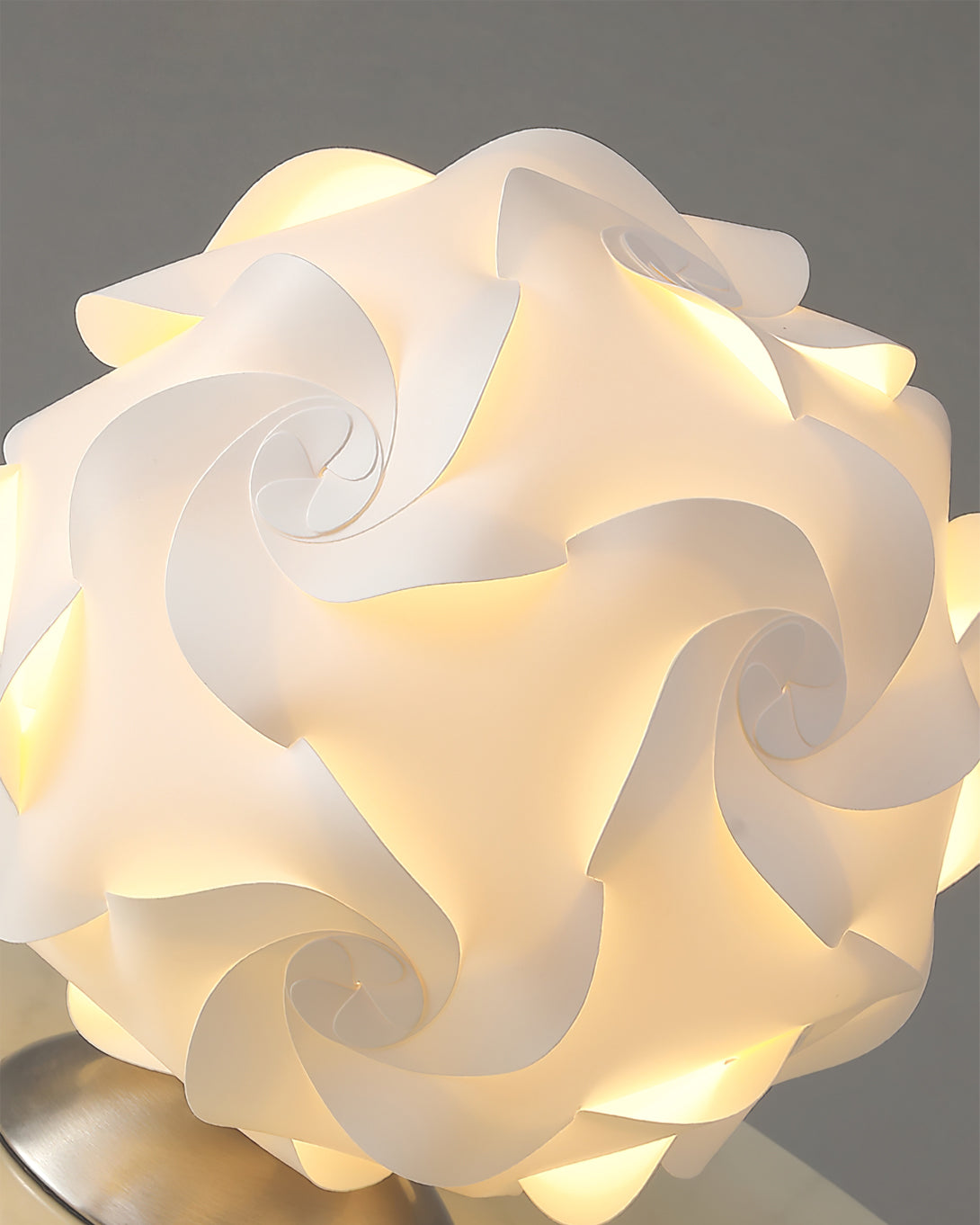 Floral Table Lamp  Sculptural Spiral Shade Design - Product detail 9