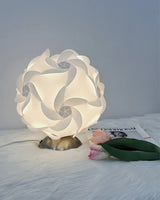 Floral Table Lamp  Sculptural Spiral Shade Design - Product detail 12