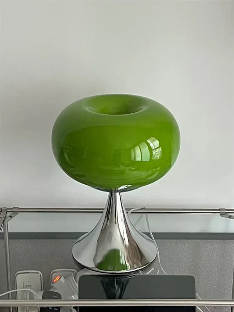 Vintage Table Lamp  Glass Stone Mushroom Design - Product detail 6