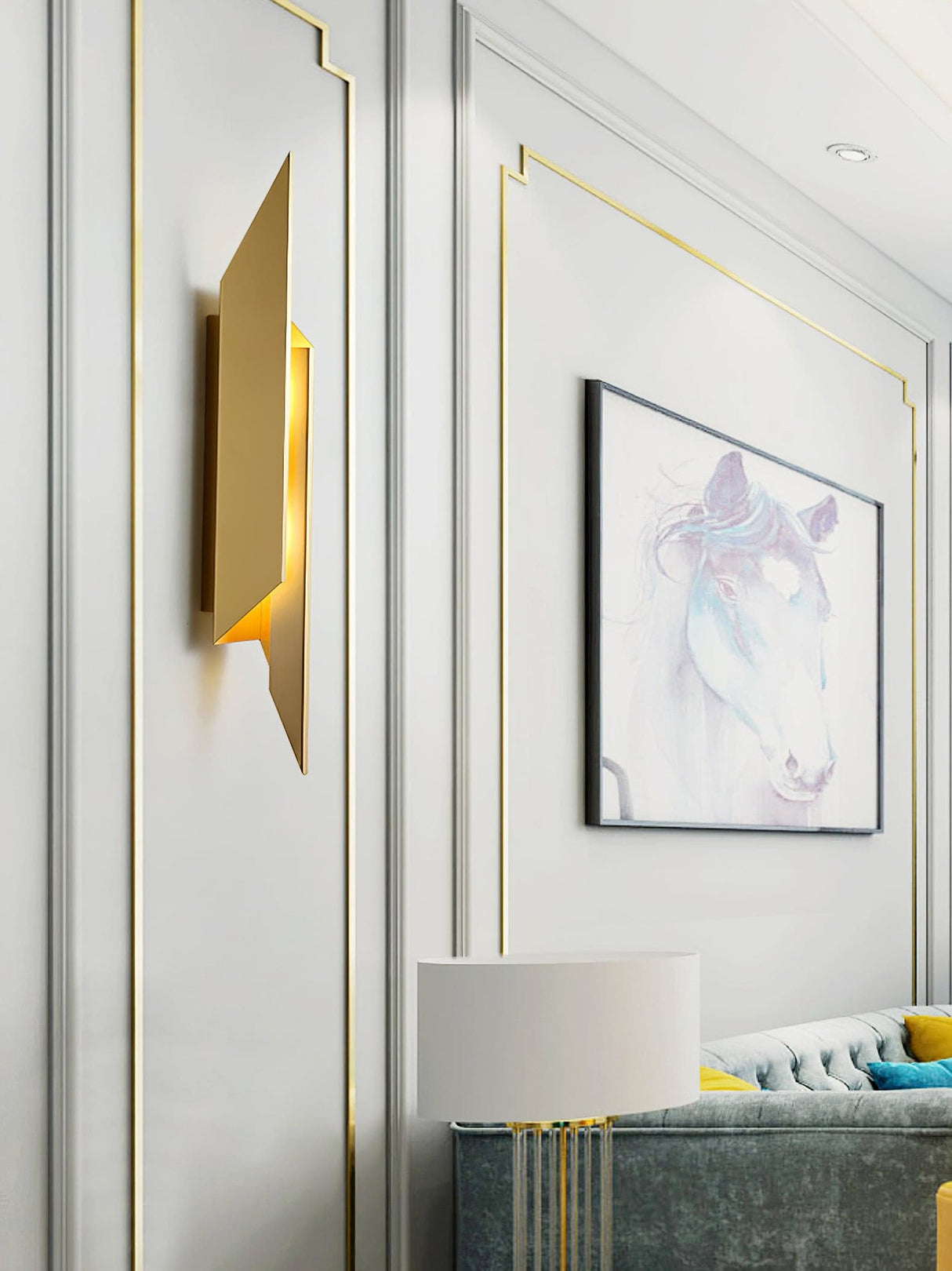 Modern LED Wall Light  Golden Angular Design - Product detail 10